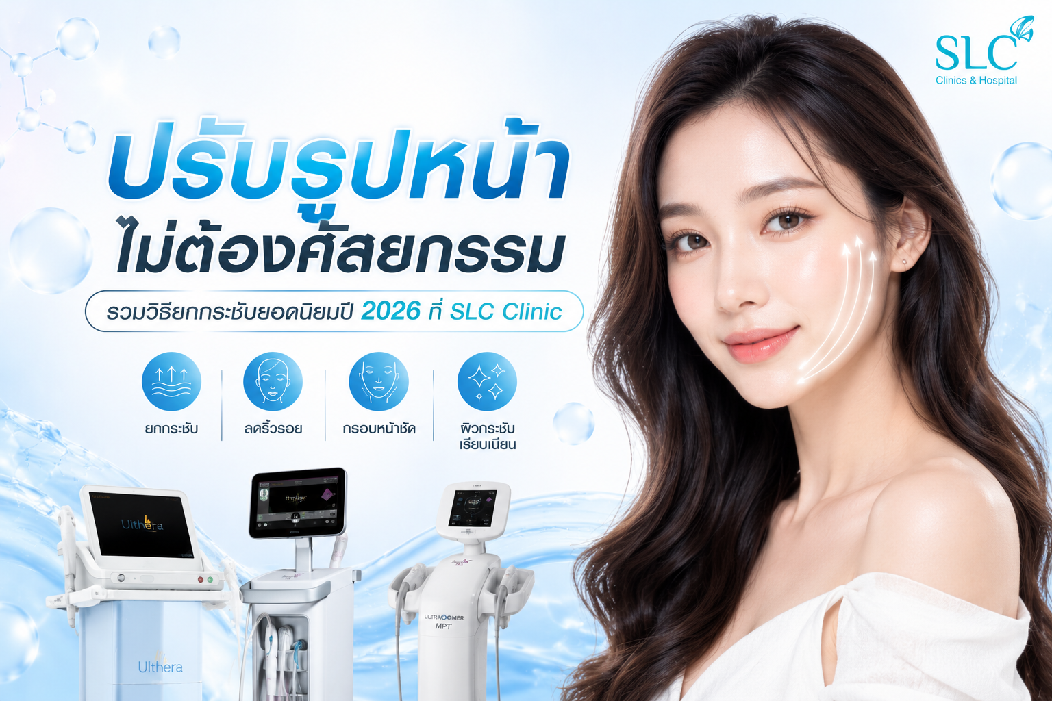 ปรับรูปหน้าไม่ต้องศัลยกรรม: รวมวิธียกกระชับยอดนิยมปี 2026 ที่ SLC Clinic